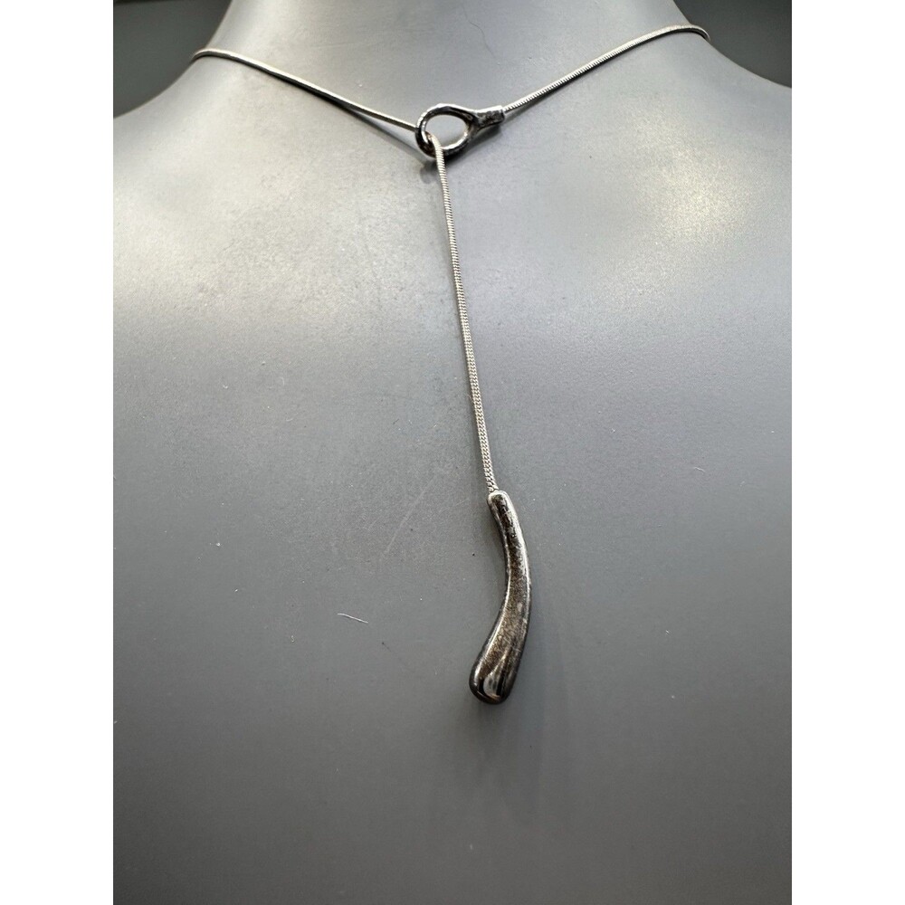 925 Lariat Y Sterling Silver Necklace Melissa Rivers Collection Snake Chain